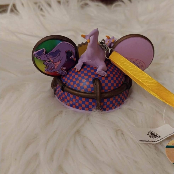 💜FIRM! NWT DISNEY PARKS EPCOT FIGMENT HAND PAINTED EAR HAT ORNAMENT (LAST AND F - Picture 4 of 8